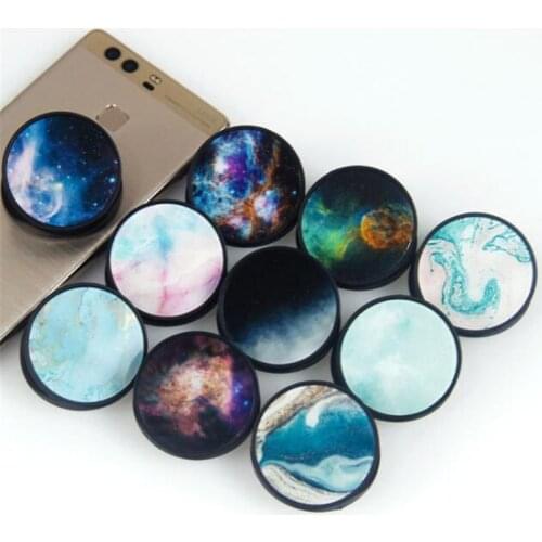 Starry Marble Expanding Stand Grip Mount Phone Socket Fold Mobile Smartphones Pocket Desktop Stand Bracket Phone Stand Holder