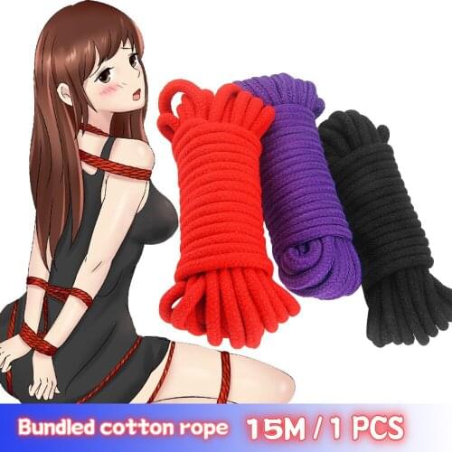 15M Super Long Appeal Cotton Rope Sex Bondage Binding Rope Training Binding Binding Female Binding Alternative Training Toys