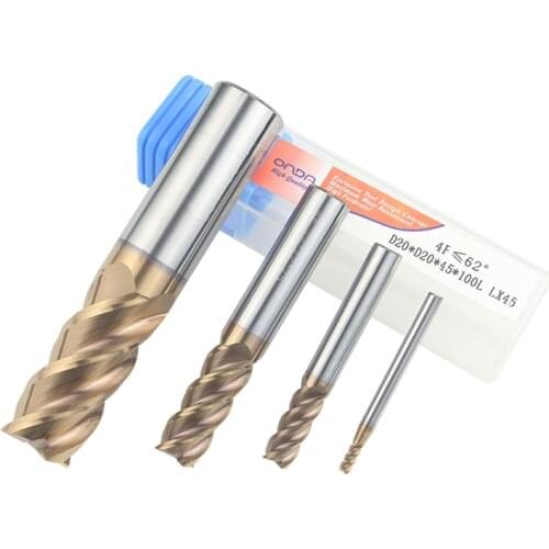 HRC62 4-groove tungsten steel endmill 2.5mm 3mm 6mm 8mm 10mm 12mm 20mm stainless steel special straight shank endmill CNC tool