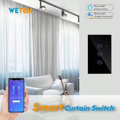 US Smart Wifi Curtain Switch eWeLink APP Control Support Alexa Google Home for Electric motorized Curtain Blind Roller Shutter