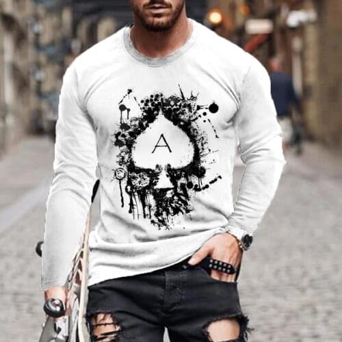 2021 spring and autumn European and American fashion long-sleeved shirt plum 2 printing round neck casual long-sleeved T-shirt