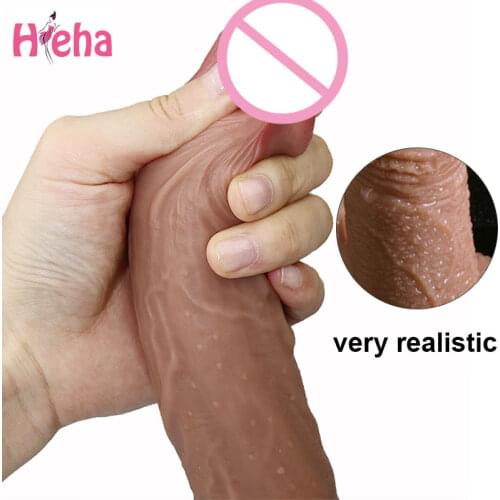 Skin Feeling Vibrator Realistic Dildo Soft Silicone Huge Big Penis Suction Cup Sex Toys for Woman Strapon Female Masturbation