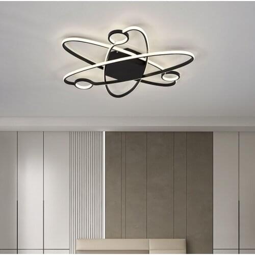 Gold black Modern LED Ceiling lights Lighting For Living Room Study bedroom Dimmable Indoor Creative Ceiling Lamps Parlor Foyer