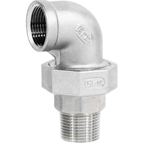 1/4'' - 2'' BSP Male to Female Thread Screw Elbow Union 304 Stainless Steel DN8 - DN50 Water Pipe Fitting Joint Connector
