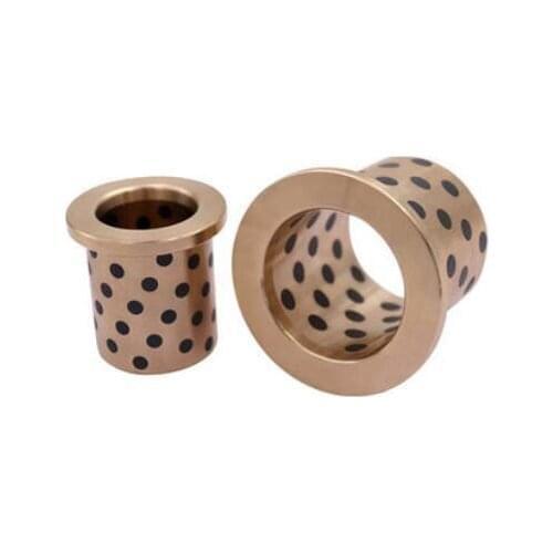 1pcs 11mm/12mm/14mm/16mm flange OD 2mm thickness bushing sleeve sliding bearing graphite inlaid JFB copper resistant smooth
