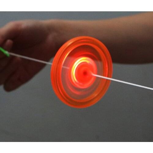 1pc Flash Pull Line Led Flywheel Hot Fire Wheel Glow Flywheel Whistle Creative Classic toys for Children Gift