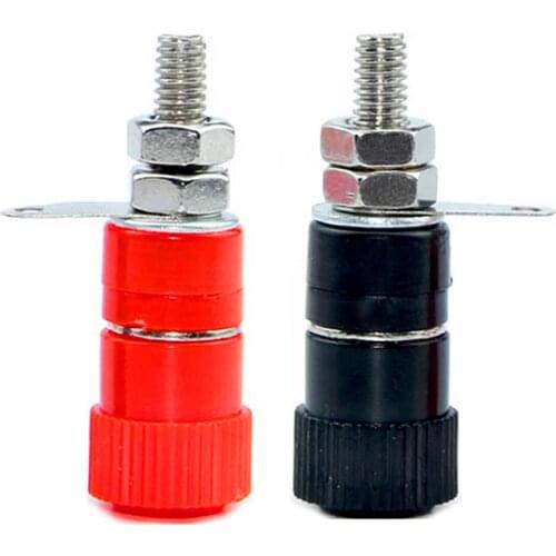 10Pairs Red Black 4mm Banana Plug Jack Socket Female Binding Post For Speaker Audio Terminals Splice JS-910B