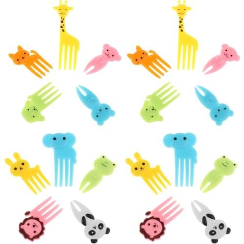 10 Pack of Food Fruit Fork Picks,Kids Cute Animals Bento Box Decor Forks