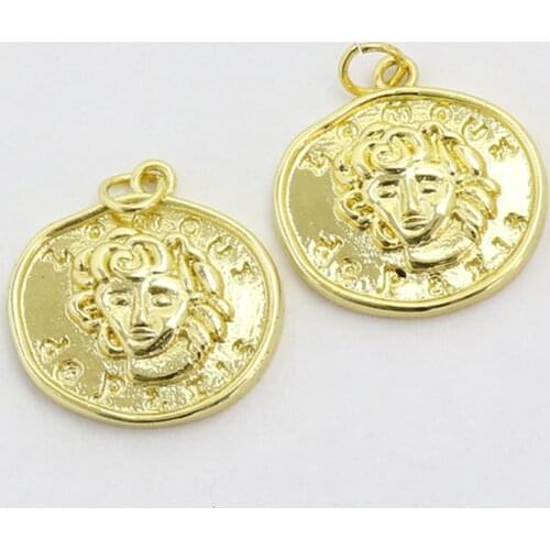 20 Pcs Round pendant Metal Round Women pattern Pendant Jewelry Accessories Jewelry pendant Gift 7407