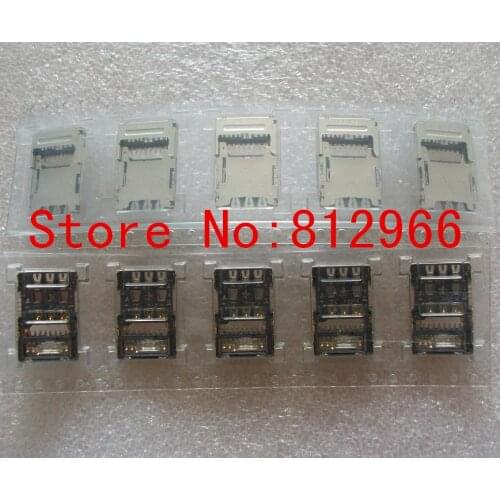 200pcs/lot, Original New SIM Card Reader For LG V10 H968 H900 H901 VS990 Socket Holder Slot connector