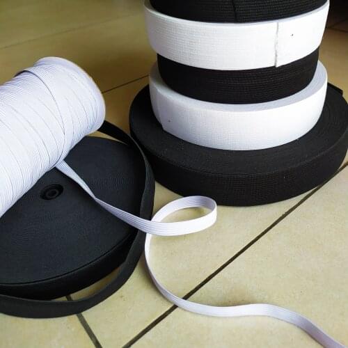5yards/lot 5/10mm Flat Thin wide elastic rubber band clothing accessories nylon webbing garment sewing accessories black white