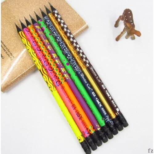 500 Pcs Black Wood Pencil Painted HB Pencils with Erasers for School Office Writing Supplies