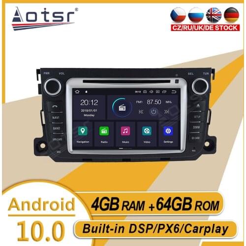 64GB For Mercedes BENZ SMART 2010 2012 2013 2014 Car Stereo Multimedia Player Android GPS Navi Audio Radio Carplay PX6 Head Unit