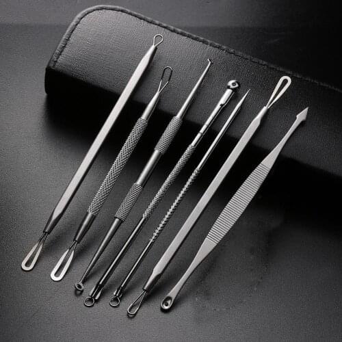 7Pcs/Set Blackhead Comedone Acne Blemish Remover Needles Extractor Remove Tool
