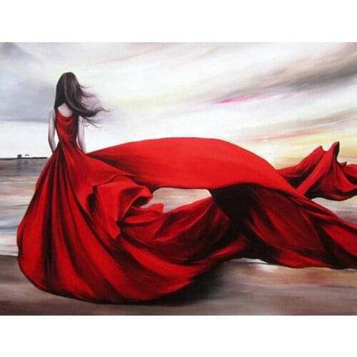 Diamond Painting Rhinestone Beautiful Girl Sea View 5D DIY Diamond Embroidery Cross Stitch Kit diamond Mosaic scenery Handmade