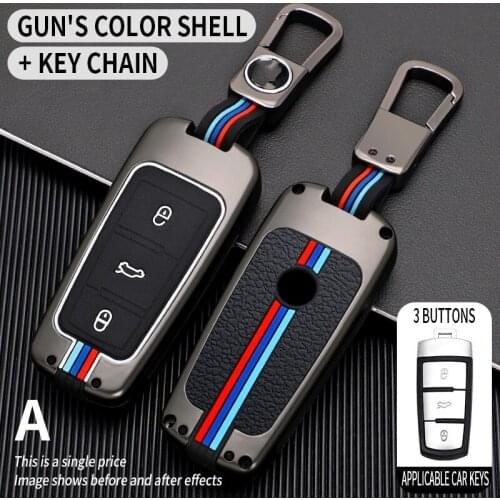 Car Key Case Cover For CC Passat b8 Magtan b7 Key Shell Skin Bag Only case