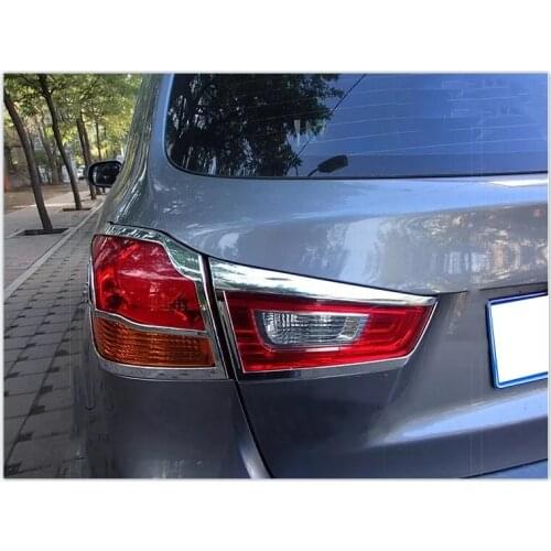 For Mitsubishi ASX 2013 2014 2015 High Quality Rear tail back Light lamp detector frame stick styling ABS Chrome cover trim acc