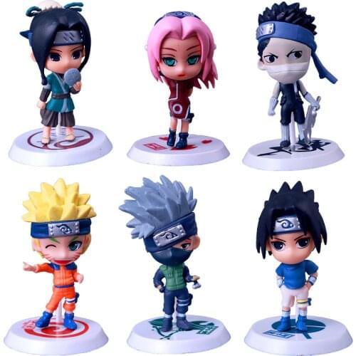Naruto Figure Q Version Uzumaki Kakashi Itachi Buy One Get One Anime Toys 7CM PVC Modle Birthday Gift Doll Free Shipping Figma