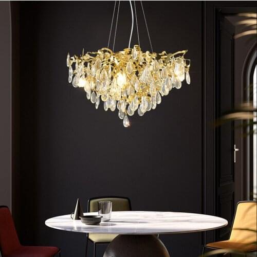 Luxury Crystal Chandelier Modern Creative Living Room Dining Room Bedroom Chandelier Lighting for Home Decoration Hanging Lamp