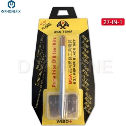 27 in 1 IC Chip Repair Thin Blade Tool CPU Metal Remover Graver for iphone A8 A9 A10 A11 CPU BGA Mainboard Repair Tool