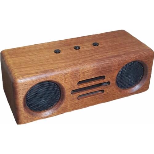 IWISTAO Bluetooth Speaker 2x12W Handmade Vintage Pure Solid Wood CSR64215 Bluetooth 4.2 APT-X