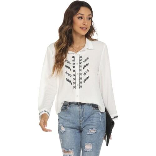 Le Luz Blouses With Embroidery