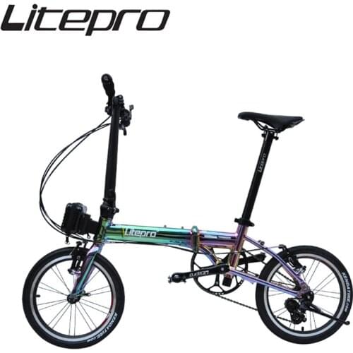 Litepro Foldable L3 14/16Inch External 3 5 Speed Folding Bike Aluminun Alloy Mini Modification Colorful Vehicl Bicycle