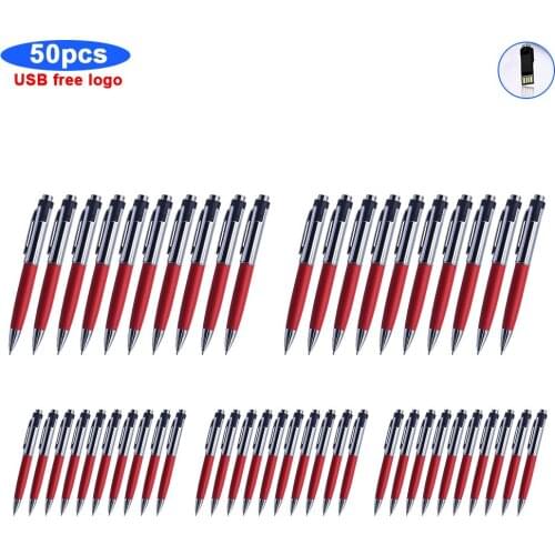 Metal 50pcs free logo USB2.0 Flash Drive 64 gb thumbdrive 16GB 4GB Pendrive 32gb Flash Memory Stick 128gb pen Drive usb u disk