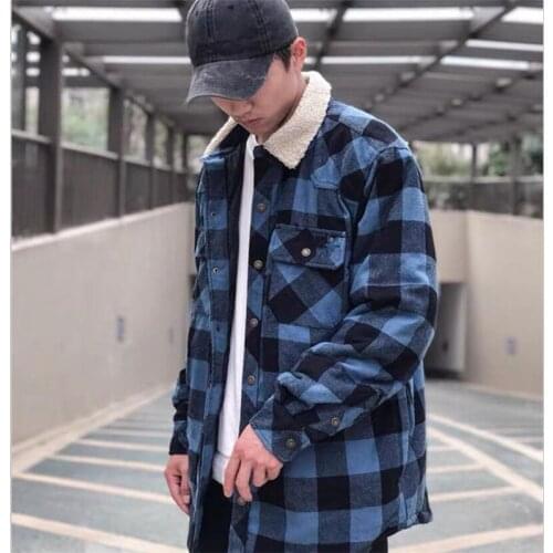 2020 Spring large size Men shirts Winter Thicken Warm Long Sleeve Shirts Korean style fashion casual loose man plaid shirt