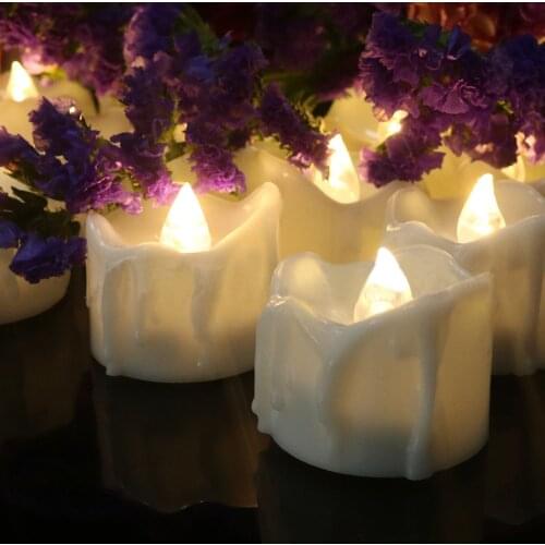 Pack of 12 New Year Candles,Battery Powered Led Tea Lights,Tealights Fake Led Candle Light Easter Candle Lamp Christmas Gift