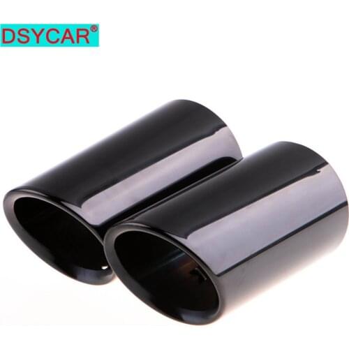 2Pcs/Set Chrome Plating Stainless Steel Car Exhaust Muffler Tip Pipes Covers for Audi A1 A3 A4 TT 2009-2015/VW Volkswagen PASSAT