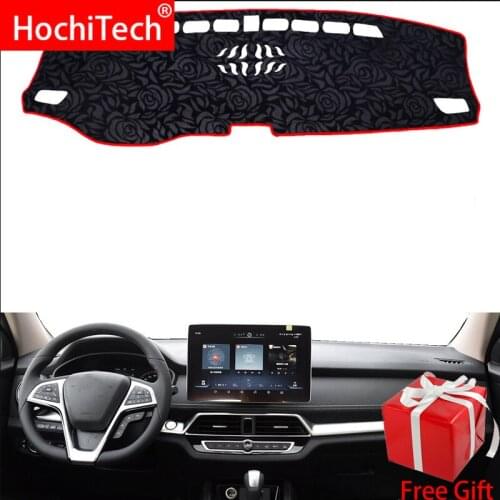 Rose Pattern Non-slip Dashmat Dash Mat Dashboard Cover Pad Cover Carpet Car Sticker for BYD SONG DM 2019 Car Styling