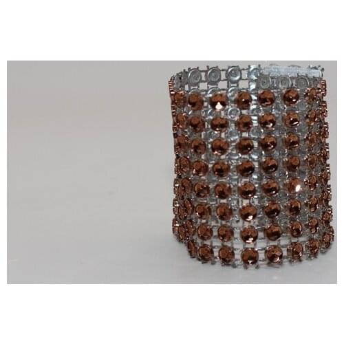 Laial Napkin Rings 50 Pcs\lot Brown DIY Plastic Napkin Ring Chair Sashes Bows Holder For Wedding Event Festive Party Decoration