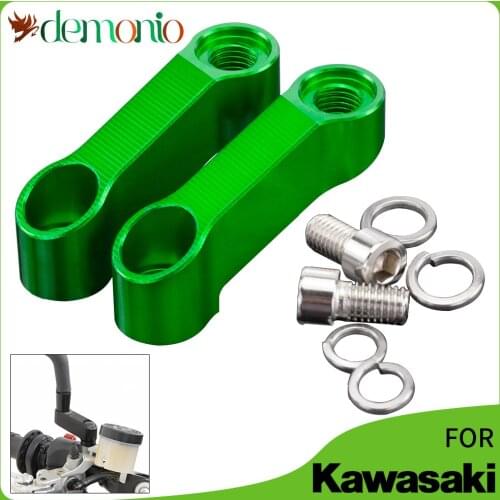 Rearview Mirrors Extension Riser Extend Adapter For Kawasaki Ninja 250/300/400/650/1000 ZH2 2019-2021 Z250 Z300 Z400 ZX25R 19-21