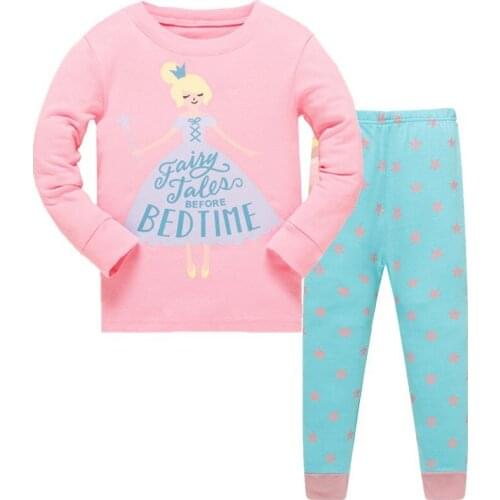 2020 New Spring Girls Pajamas Sets Long Sleeve O-neck Cartoon Baby Boy Sleepwear 2 PCs Suits Casual Children Clothing Set