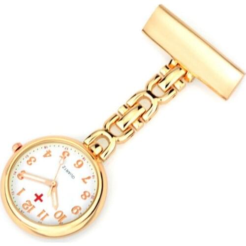 Gifts Doctor Pendant Pocket Quartz Red Cross Brooch Nurses Watch Fob Hanging Medical Pocket Watch Relogio Clock Stainless Steel