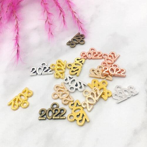 50pcs/lot 9x13mm Zinc Alloy Charms for Jewelry 7 Colors 2022 Charms Pendant for DIY Necklace Bracelet Earrings Making Findings