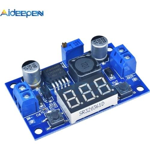 LM2596 DC-DC Buck Step Down Module DC 4V-40V to 1.25V-37V 2A Adjustable Voltage Regulator Transformer With LED Short Protection