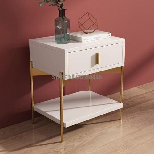 Light Luxury Bedside Table Nordic Modern Bedside Table Simple Small Family Locker Bedroom Storage Cabinet Sofa Corner Table