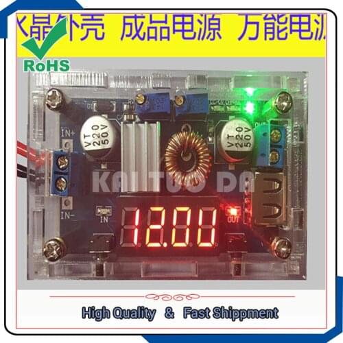 With housing 5A constant voltage constant current step down buck module with voltage current power display LED driver converter