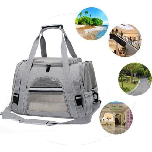Pet Breathable Travel Bags Soft Pet Conveyor Belts Portable Foldable Cat Dog Bags Cat Conveyor Belts With Locks Safety