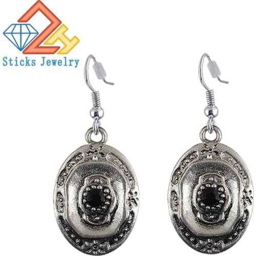 Earrings (1pair / lot) 100% Environmentally Friendly Zinc Alloy Retro Lady Earrings