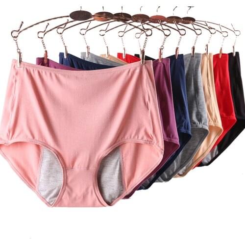 Womens Panties Plus Size knickers Menstrual Period Physiological Underpants Bamboo Fiber Briefs Cotton Underwear Size 2XL-4XL