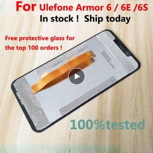 KOSPPLHZ High Quality 6.2" For UleFone Armor 6 / 6E / 6S LCD Display + Touch Screen Assembly Replacement Test before shipment