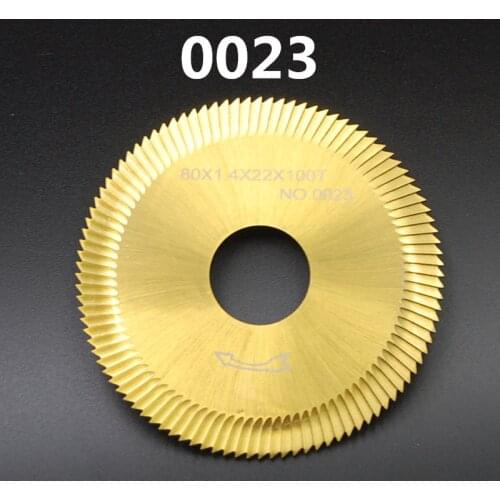 0023 side milling cutter 80-1.4-22 key slotting cutter 100Z TiN coating for WENXING 100G 202A key cutting machines(1 piece)