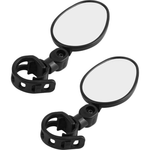 2Pcs Bundle Mini Compact 360 Rotaty Mountain Road Bicycle Cycling Bike Rear View Mirror Handlebar Glass Mirrors Hot Sales