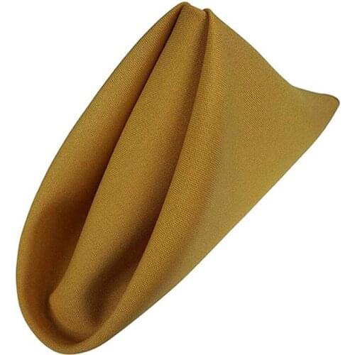 45cm×45cm Gold Polyester Plain Table Napkins For Wedding Party Hotel Home Decor