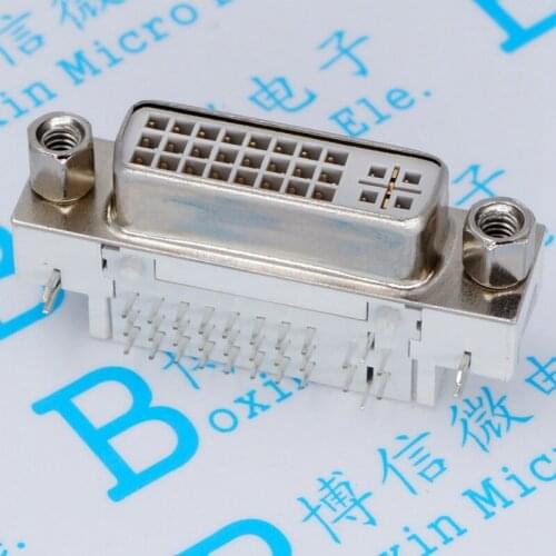 5PCS DVI interface DVI 24+5 pin Computer monitor DVI interface 90 degree plug-in type