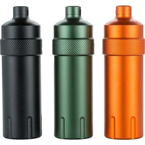 50 pcs Outdoor Strong Waterproof Emergency First Aid Kits Safety Survival Pill Bottle Aluminium Camping Tank Box