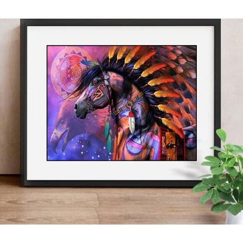5D DIY Diamond Painting Animals Full Square/Round Drill Diamond Embroidery Horse Cross Stitch Mosaic Decoration Home